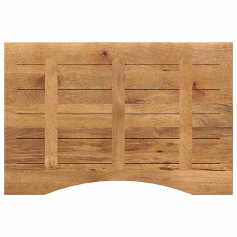 Bureaublad met ronding 80x50x2,5 cm massief ruw mangohout 5