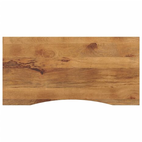 Bureaublad met ronding 110x50x2,5 cm massief ruw mangohout 1