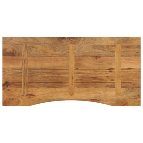 Bureaublad met ronding 110x50x2,5 cm massief ruw mangohout 5