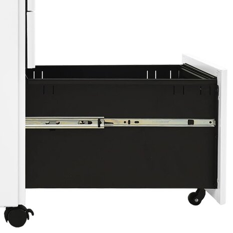 Ladeblok verrijdbaar 39x45x59 cm staal wit 6