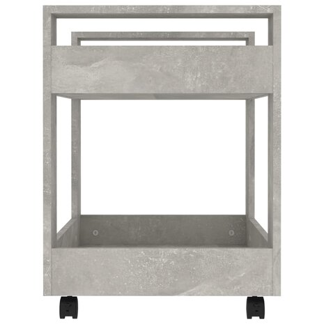 Bureaukastje 60x45x60 cm bewerkt hout betongrijs 6