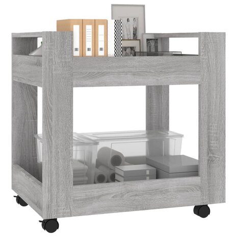 Bureaukastje 60x45x60 cm bewerkt hout grijs sonoma eikenkleurig 3
