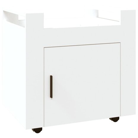 Bureaukastje 60x45x60 cm bewerkt hout wit 2