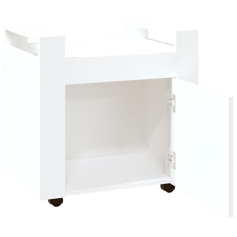 Bureaukastje 60x45x60 cm bewerkt hout wit 7