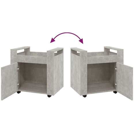 Bureaukastje 60x45x60 cm bewerkt hout betongrijs 9