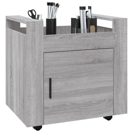 Bureaukastje 60x45x60 cm bewerkt hout grijs sonoma eikenkleurig 4