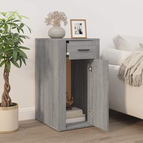 Bureaukastje 40x49x75 cm bewerkt hout grijs sonoma eikenkleurig 3