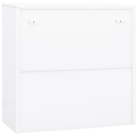 Kantoorkast 90x40x90 cm staal wit 4
