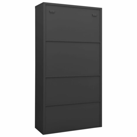 Kantoorkast 90x40x180 cm staal antracietkleurig 4