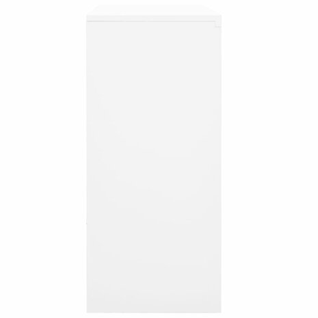 Kantoorkast met schuifdeuren 90x40x90 cm staal wit 4