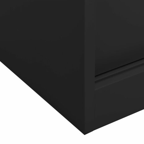 Kantoorkast met schuifdeuren 90x40x90 cm staal antracietkleurig 6
