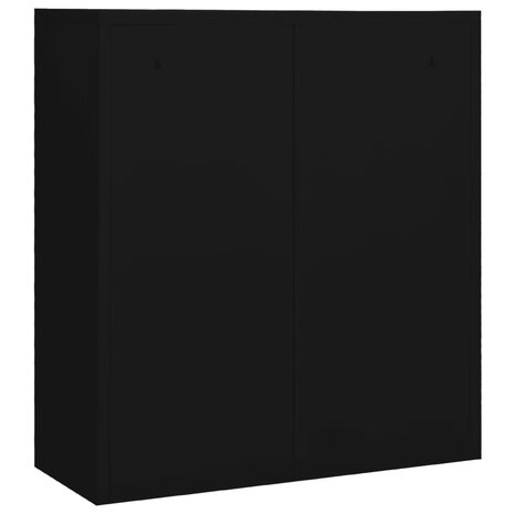 Kantoorkast 90x40x102 cm staal zwart 5