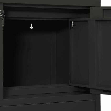 Kantoorkast 90x40x102 cm staal antracietkleurig 7