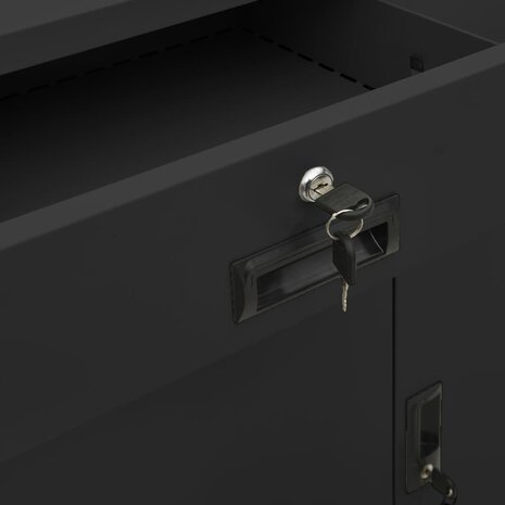 Kantoorkast 90x40x102 cm staal antracietkleurig 9