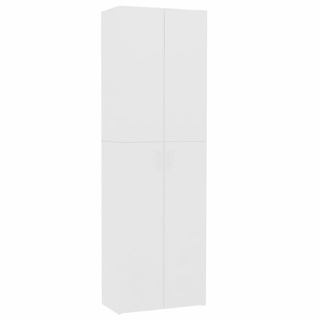 Kantoorkast 60x32x190 cm bewerkt hout wit 2