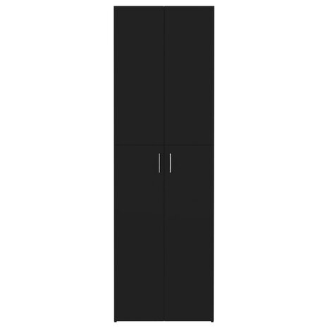 Kantoorkast 60x32x190 cm bewerkt hout zwart 6