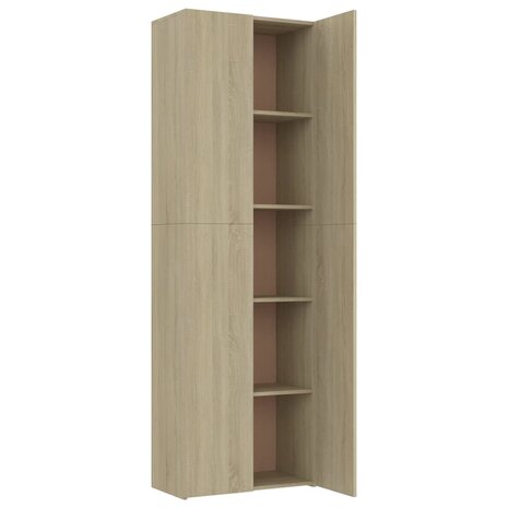 Kantoorkast 60x32x190 cm bewerkt hout sonoma eikenkleurig 7