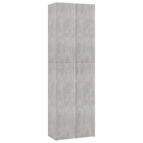 Kantoorkast 60x32x190 cm bewerkt hout betongrijs 2