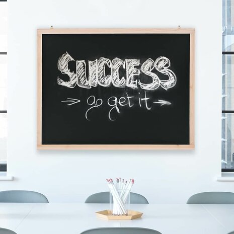 Krijtbord voor aan de wand 60x80 cm cederhout 1