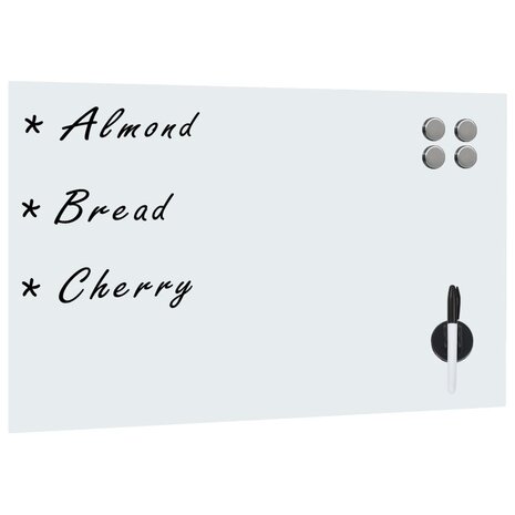 Magneetbord wandmontage 50x30 cm glas 1