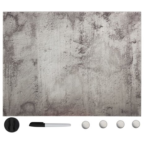 Magneetbord wandmontage 80x60 cm glas 1