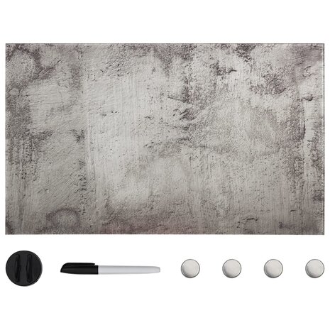 Magneetbord wandgemonteerd 100x60 cm glas 1