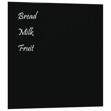 Magneetbord wandgemonteerd 40x40 cm gehard glas zwart 2