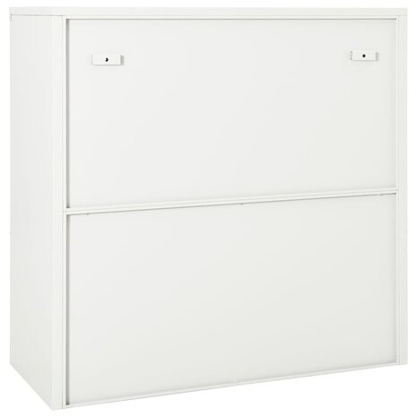 Roldeurkast 90x40x90 cm staal wit 4