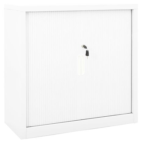 Roldeurkast 90x40x90 cm staal wit 1