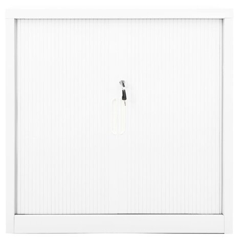 Roldeurkast 90x40x90 cm staal wit 2