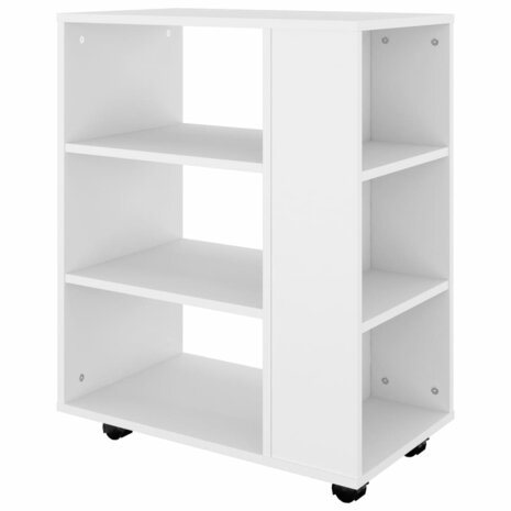 Rolkast 60x35x75 cm bewerkt hout wit 5