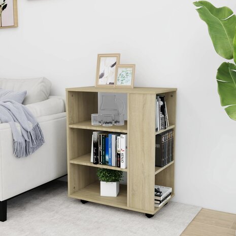 Rolkast 60x35x75 cm bewerkt hout sonoma eikenkleurig 7