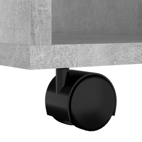 Rolkast 60x35x75 cm bewerkt hout betongrijs 9