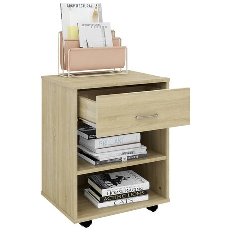 Rolkast 46x36x59 cm bewerkt hout sonoma eikenkleurig 7