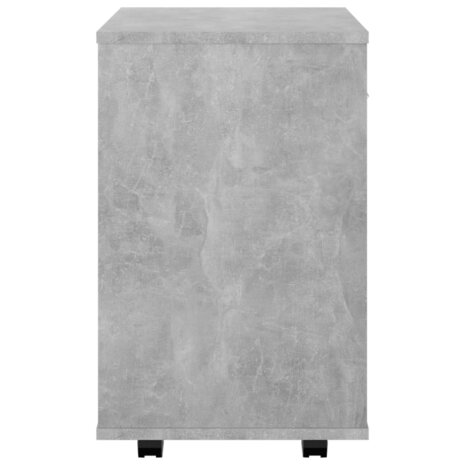 Rolkast 46x36x59 cm bewerkt hout betongrijs 5
