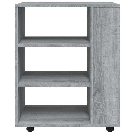 Rolkast 60x35x75 cm bewerkt hout grijs sonoma eiken 6