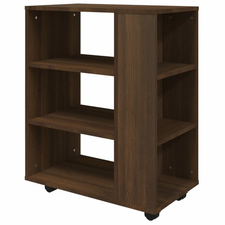Rolkast 60x35x75 cm bewerkt hout bruin eikenkleur 7
