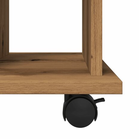Rolkast 60x45x60 cm bewerkt hout artisanaal eikenkleurig 8