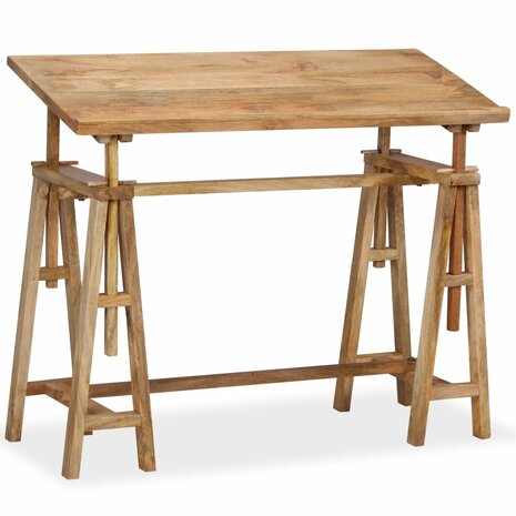 Tekentafel 116x50x76 cm massief mangohout 9