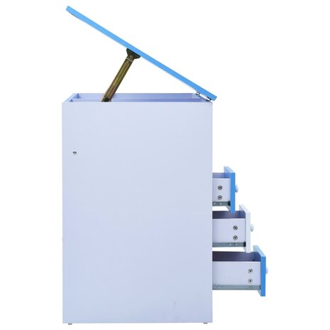 Kindertekentafel/-bureau kantelbaar blauw en wit 5