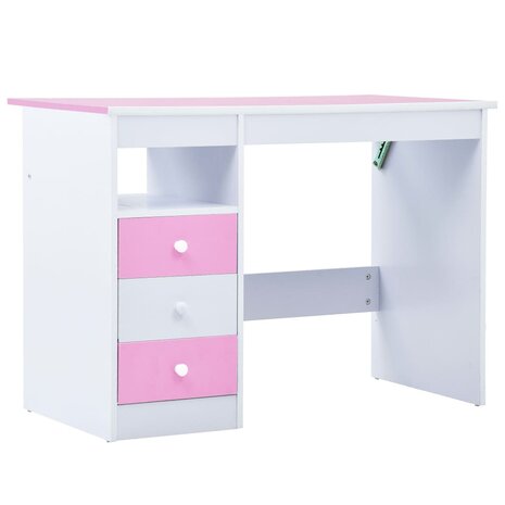 Kindertekentafel/-bureau kantelbaar roze en wit 4