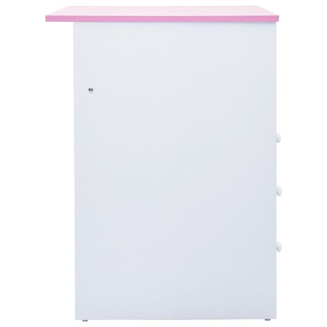 Kindertekentafel/-bureau kantelbaar roze en wit 6