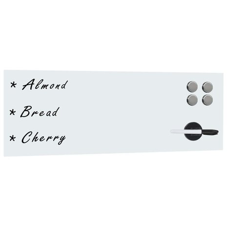 Whiteboard voor aan de wand magnetisch 60x20 cm glas  1
