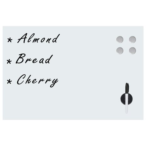 Whiteboard voor aan de wand magnetisch 60x40 cm glas 2