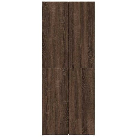Archiefkast 60x32x153 cm bewerkt hout bruin eikenkleur 4