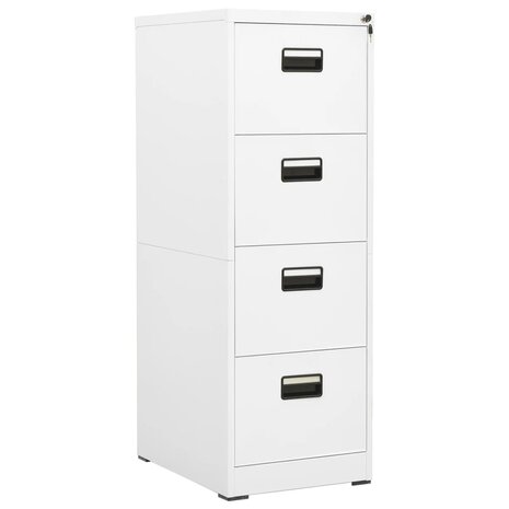 Archiefkast 46x62x133 cm staal wit 1