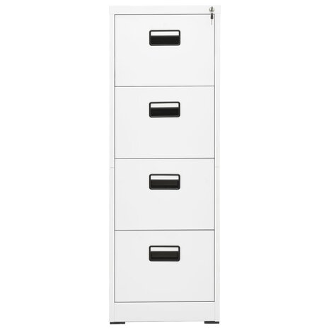 Archiefkast 46x62x133 cm staal wit 2
