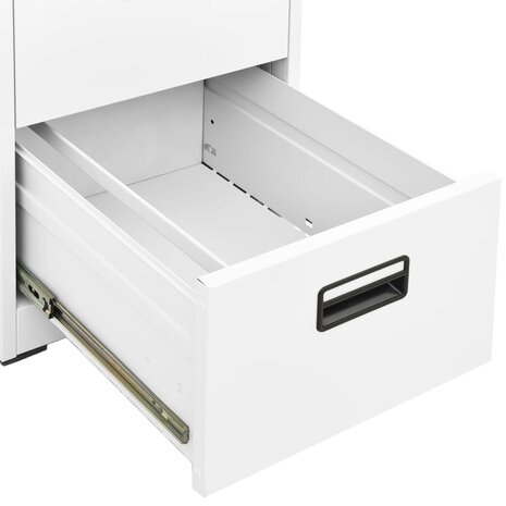 Archiefkast 46x62x133 cm staal wit 7