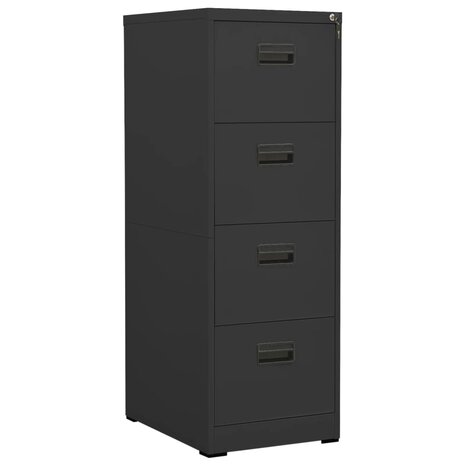 Archiefkast 46x62x133 cm staal antracietkleurig 1