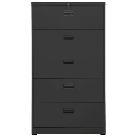 Archiefkast 90x46x164 cm staal antracietkleurig 2